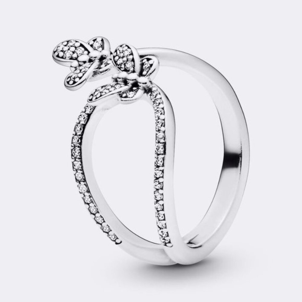 Pandora Sparkling Butterfly Open Ring